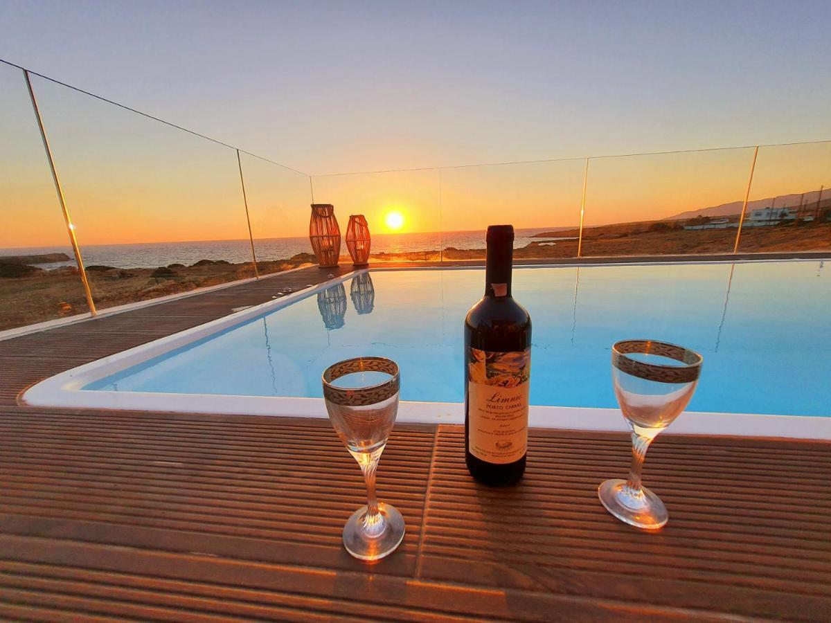 Tramonto Luxury Villa No1- Breathtaking Sunset View Foiníkion Exteriör bild